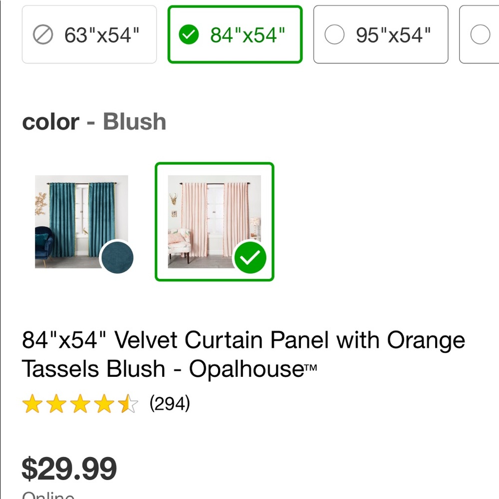 Opalhouse Velvet Tassel Curtains